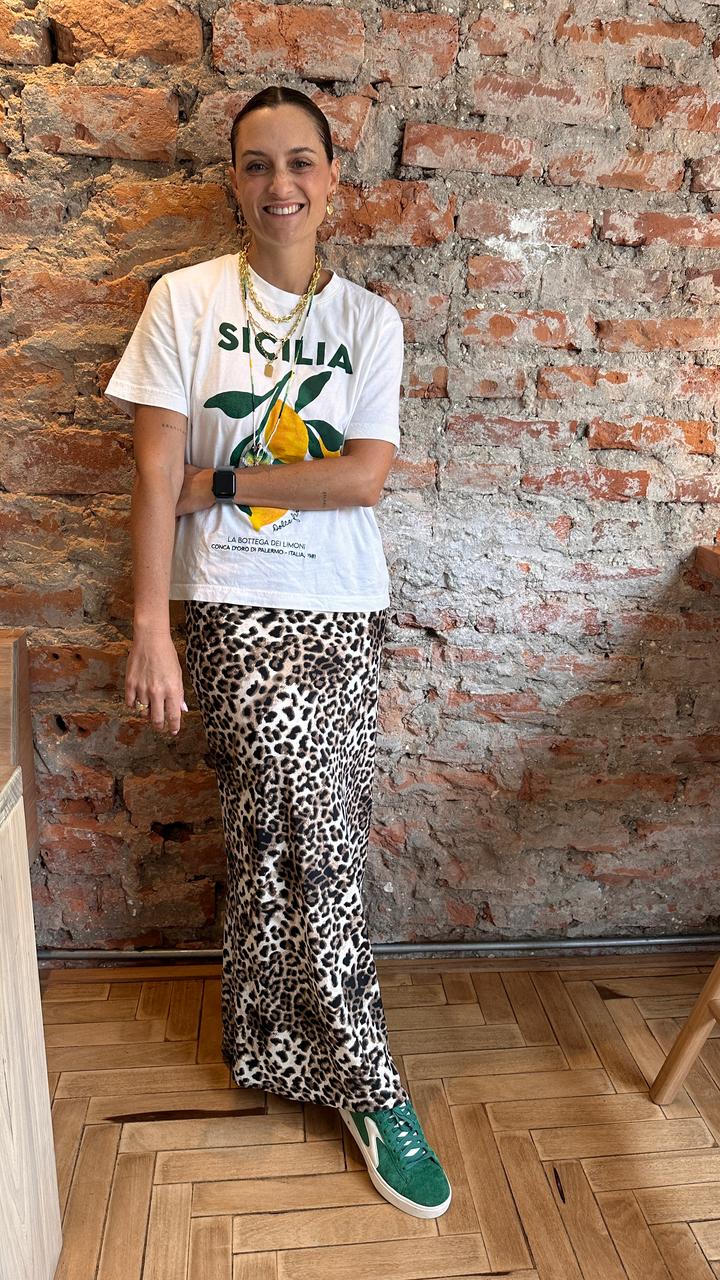 Falda Larga Animal Print